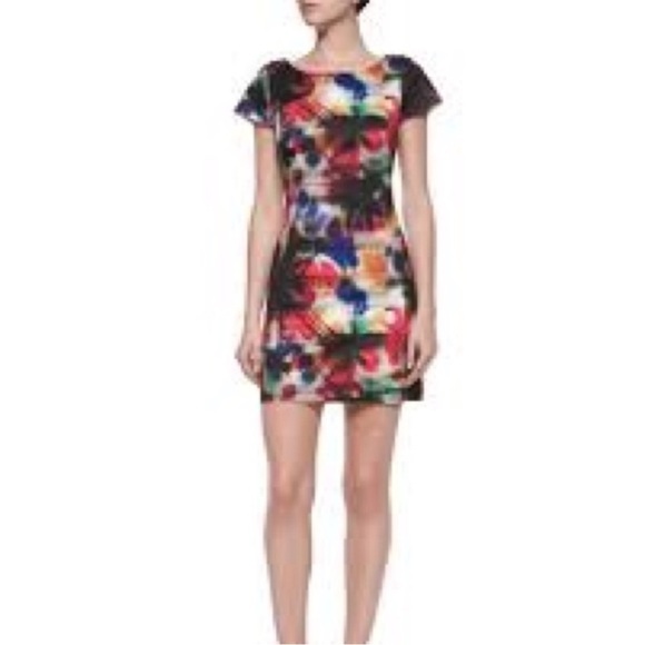 Milly Taylor Graffiti Bold Print Multicolor Dress Sz 10 - Picture 2 of 16